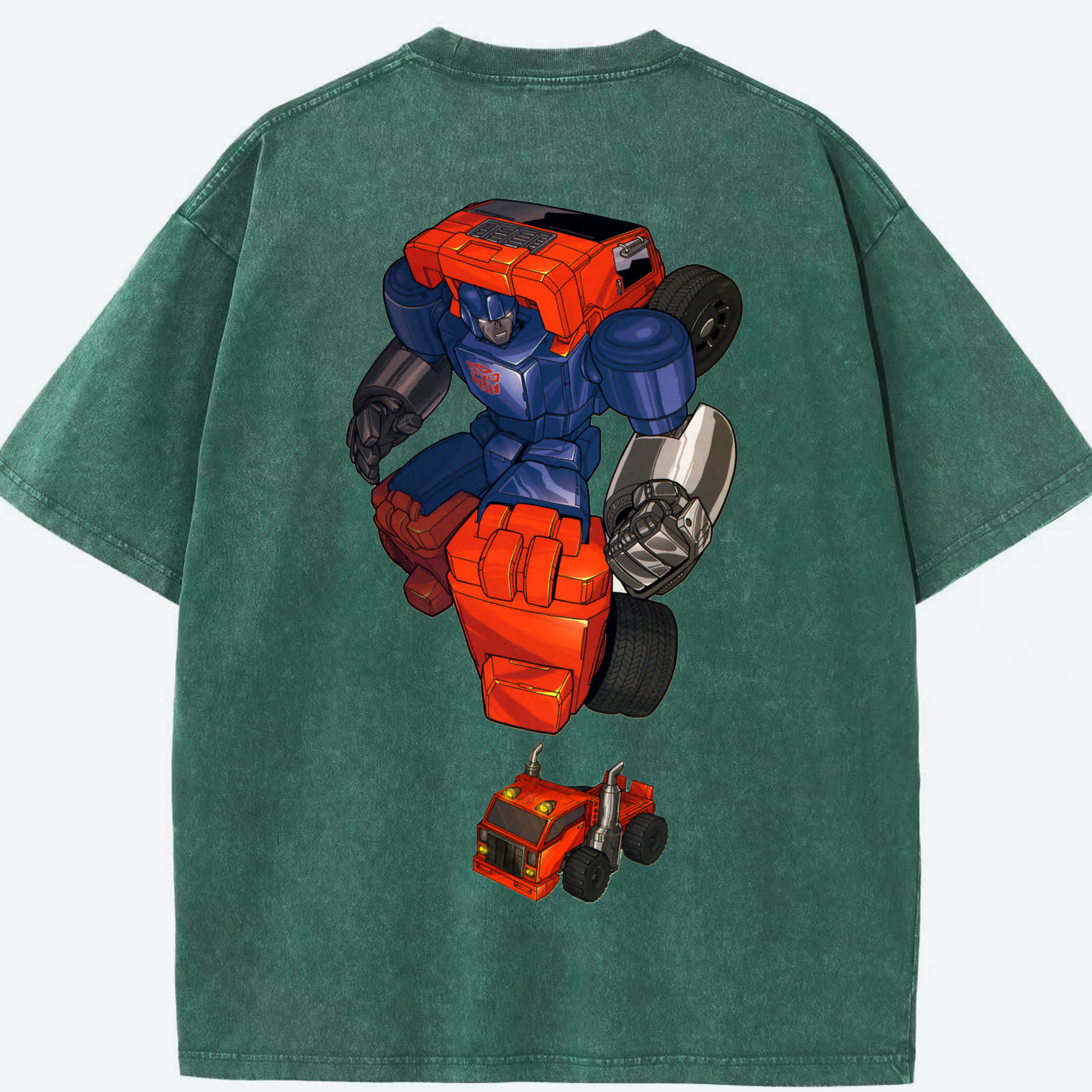 （画像用）  綿100% ヴィンテージ風 半袖Tシャツ（背面プリント）